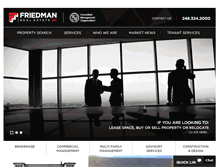 Tablet Screenshot of friedmanrealestate.com
